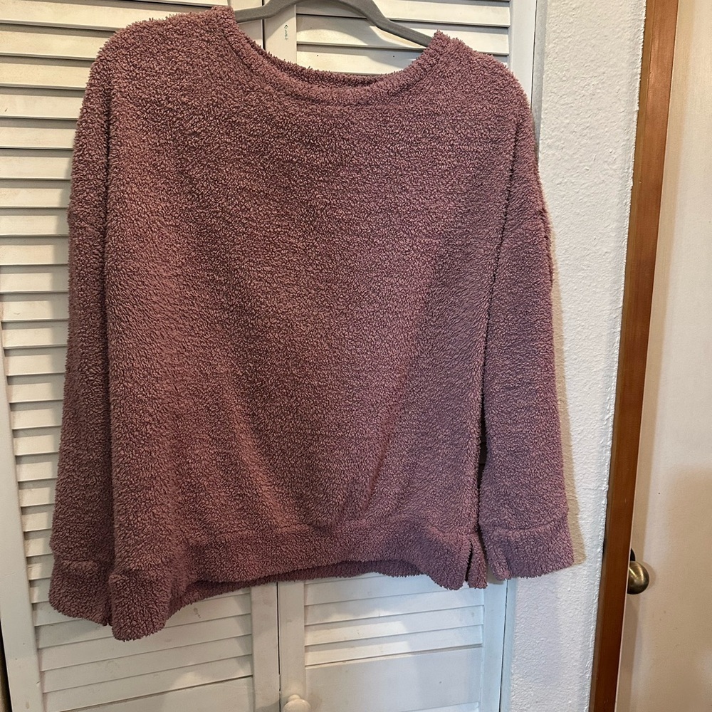Stars Above Pink Crew Neck Sweater Soft Knit Casual